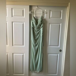 Azazie Deandra dress- Dusty Sage